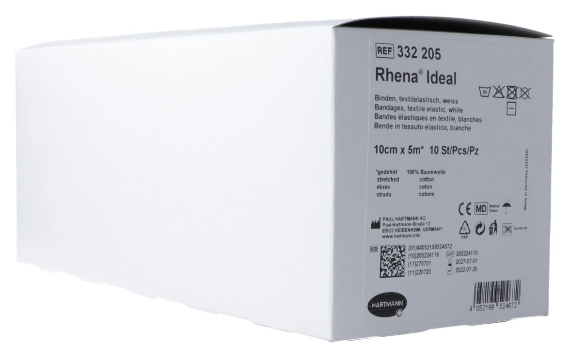 Rhena Ideal Elastische Binde 10cmx5m weiss (10 Stk)