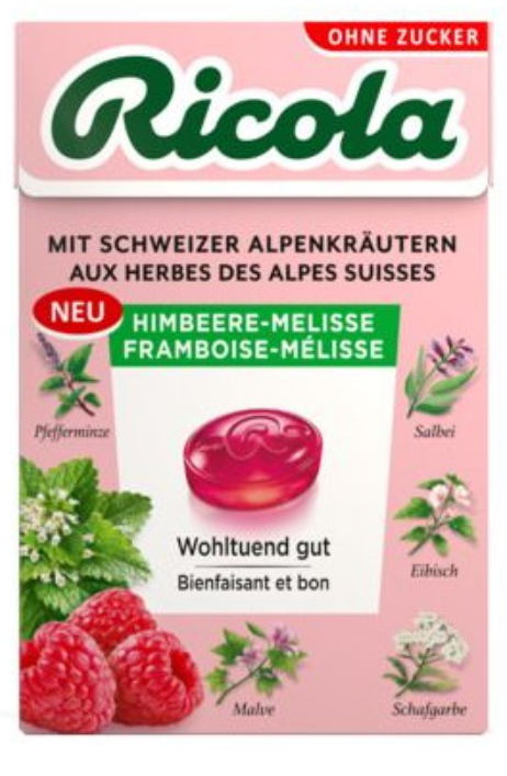 Ricola Himbeere-Melisse ohne Zucker (50g)