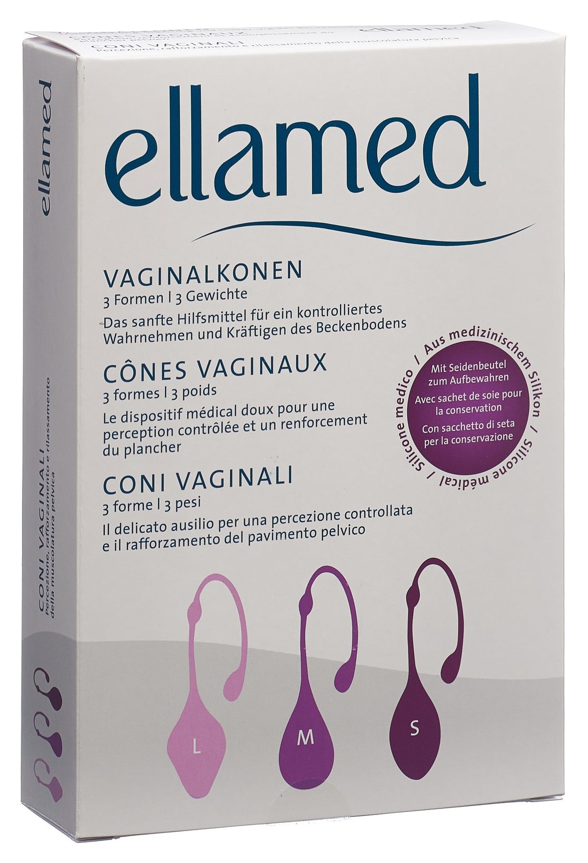 ellamed Vaginalkonen 3 Formen / 3 Gewichte (3 Stk)