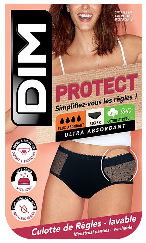 DIM Boxer Lace Stark 40-42 schwarz mit Meshdetail (1 Stk)