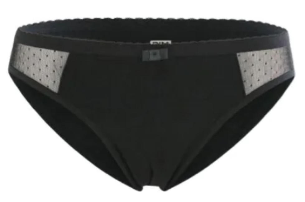 DIM Slip Lace Medium 36-38, schwarz mit Meshdetail (1 Stk)