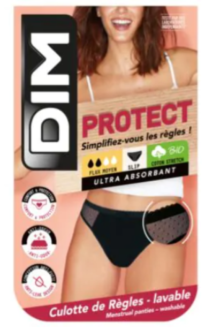 DIM Slip Lace Medium 36-38, schwarz mit Meshdetail (1 Stk)