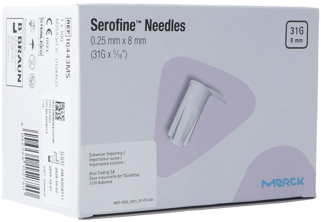 Serofine Needles 31G Easypod Autoinjektor (100 Stk)