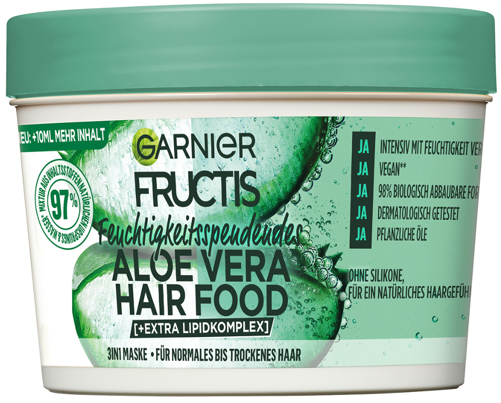 GARNIER FRUCTIS Feuchtigkeitsspendendes Aloe Vera Hair Food 3in1 Maske (400ml)