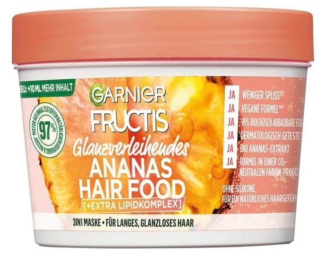 GARNIER FRUCTIS Glanzverleihendes Ananas Hair Food 3in1 Maske (400ml)