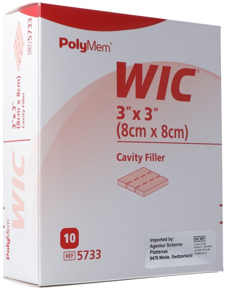 PolyMem WIC Wundfüller 8x8cm steril (10 Stk)