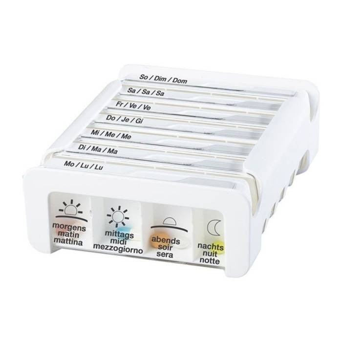 Anabox Medidispenser 7 Tage, Vida 4, 4 Fächer/Tag, deutsch/französisch/italienisch (1 Stk)