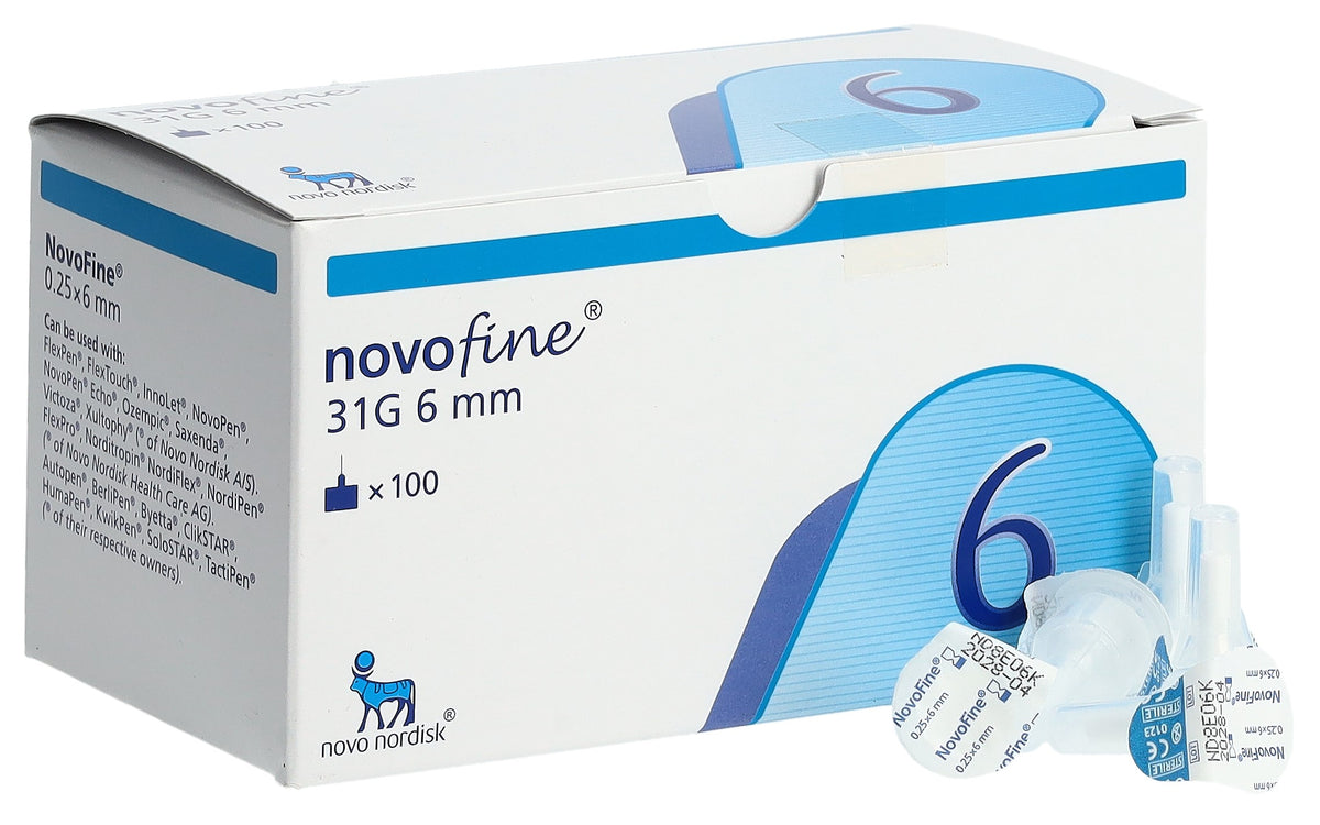 novofine Injektionsnadeln 31G 6mm (100 Stk)