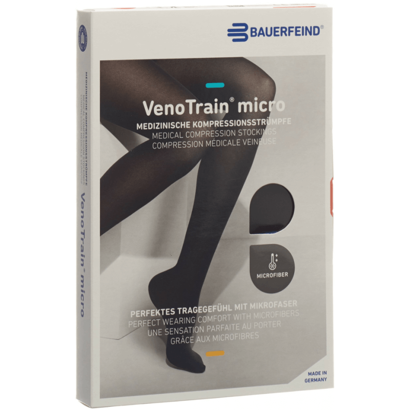 VenoTrain Soft AG KKL2, Grösse M, n/s gFs, mit Mikronoppen, schwarz (1 Paar)