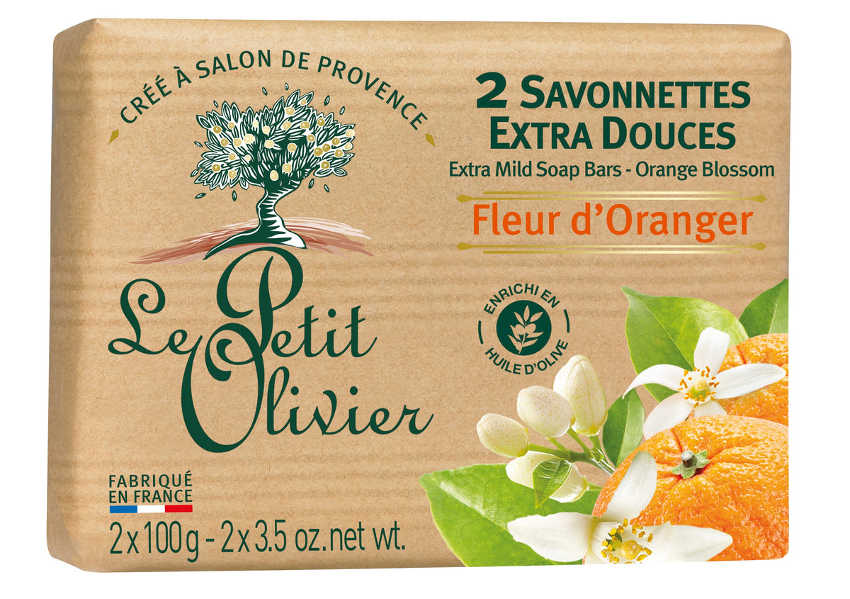 Le Petit Olivier Extra Mild Soap Bars Orange Blossom (2x100g)