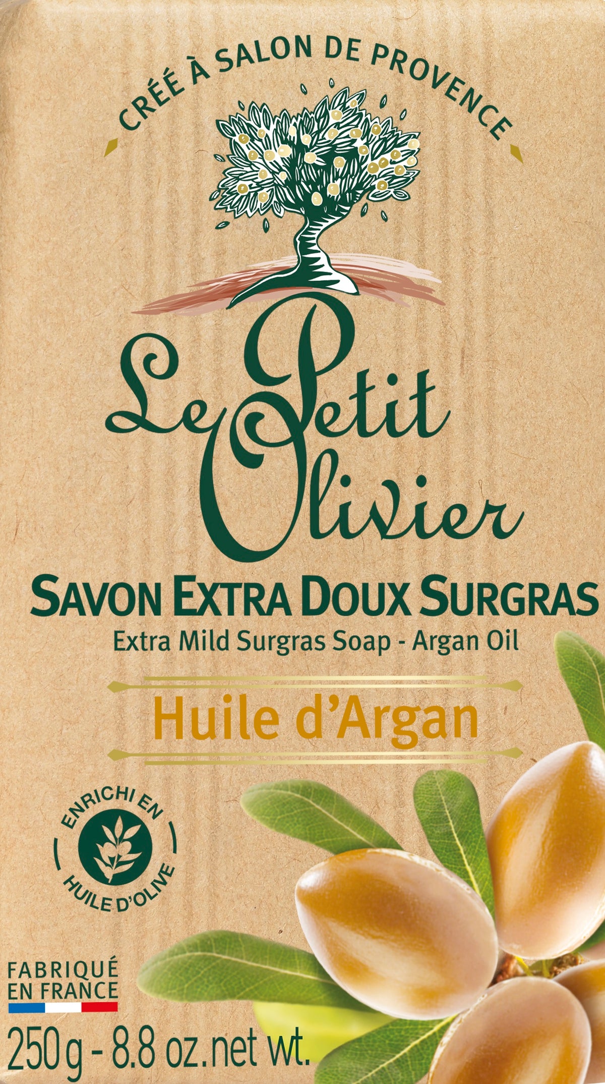 Le Petit Olivier Extra Milde Rückfettende Seife Argan (250g)
