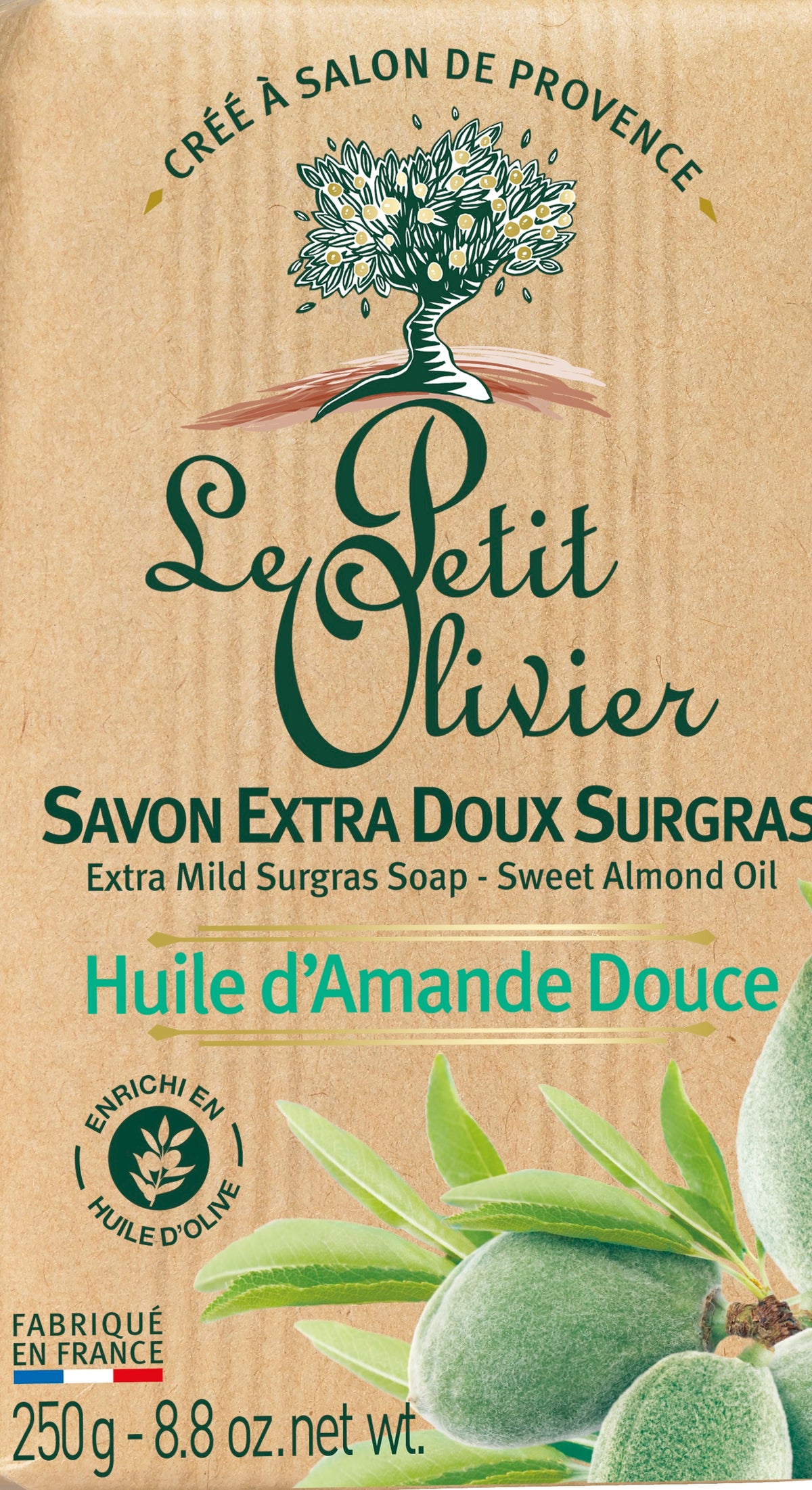 Le Petit Olivier Extra Mild Superfatted Soap Sweet Almond Oil (250g)