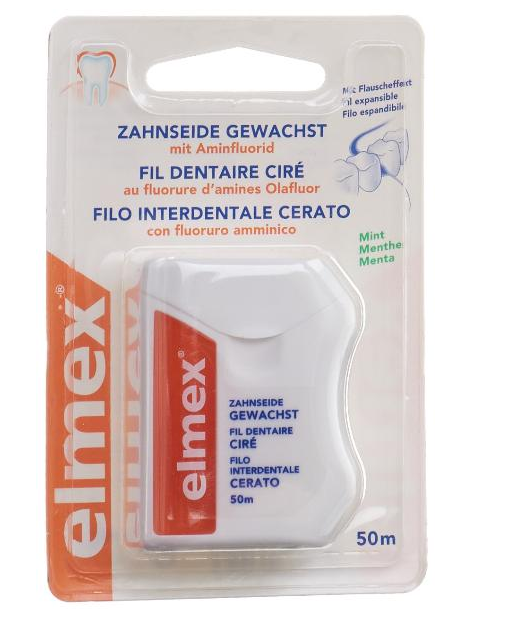 Elmex Zahnseide 50m gewachst
