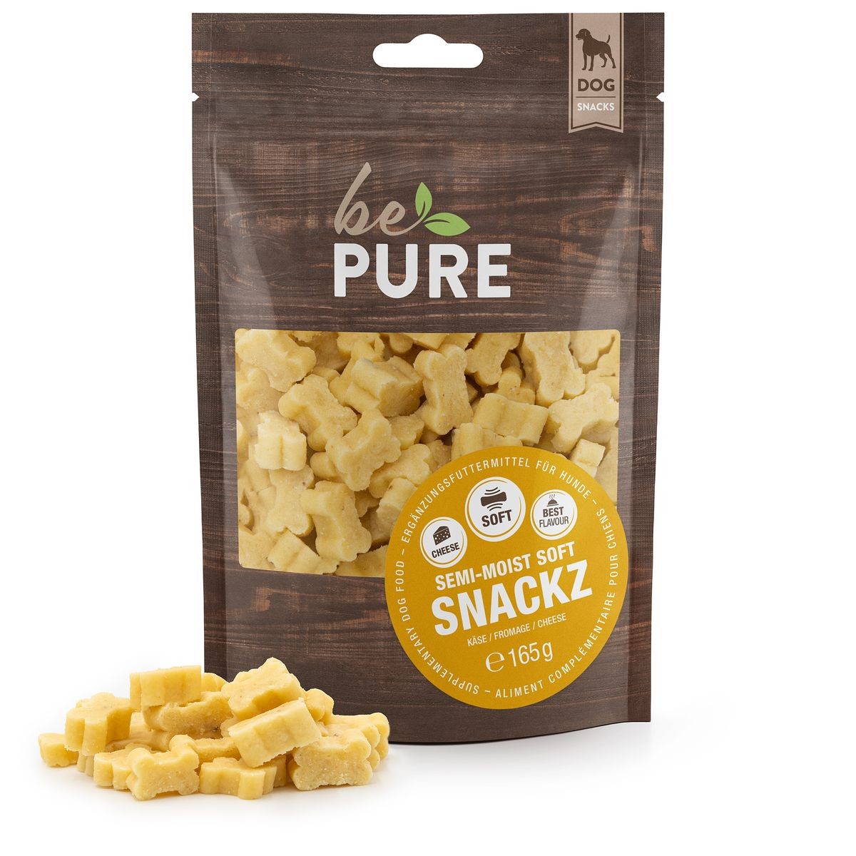 bePure Semi​-​Moist Soft Snackz mit Käse (165g)