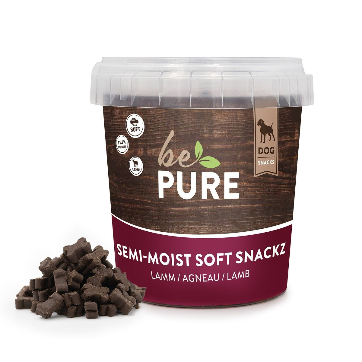 bePure Semi​-​Moist Soft Snackz mit Lamm (500g)
