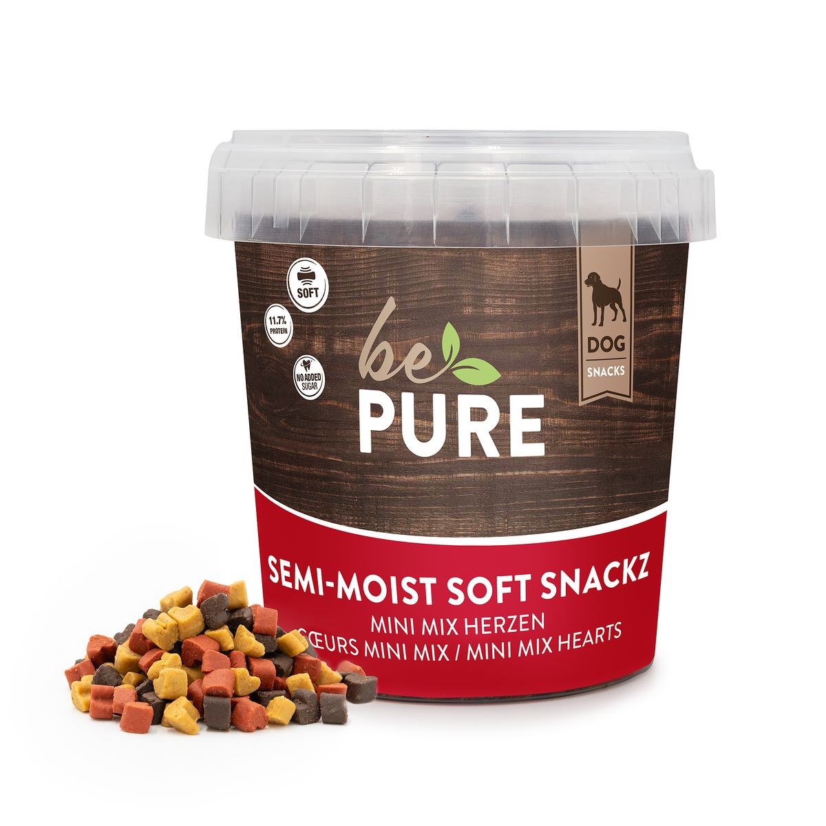 bePure Semi​-​Moist Soft Snackz Mini Mix Hearts (500g)