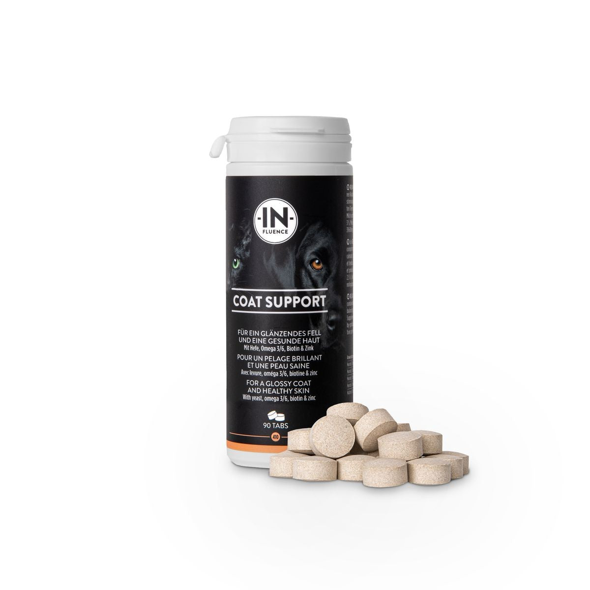 IN​-​FLUENCE Coat Support Kautabletten für Hunde und Katzen (90 Stk)
