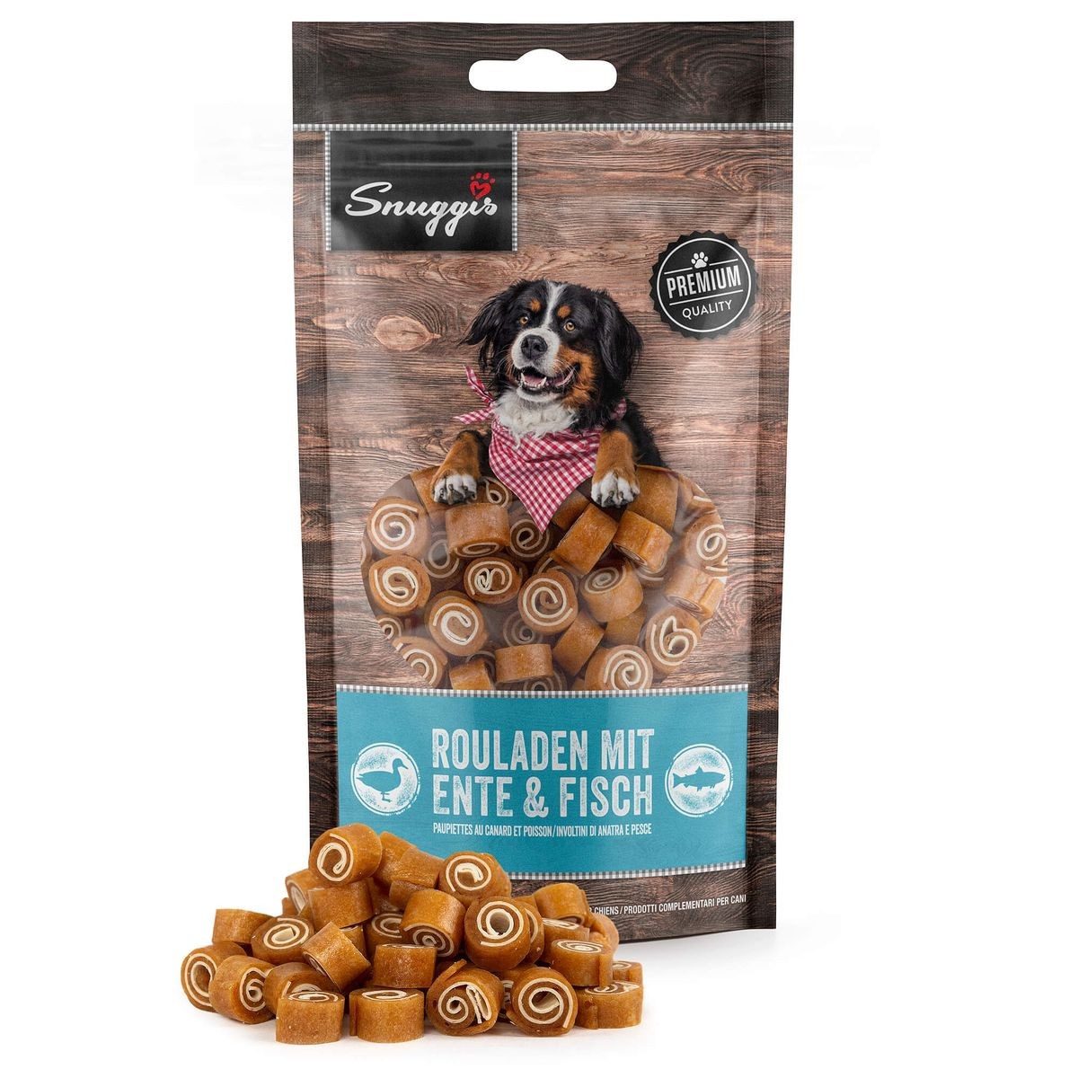 Snuggis Rouladen mit Ente und Fisch für Hunde (100g)