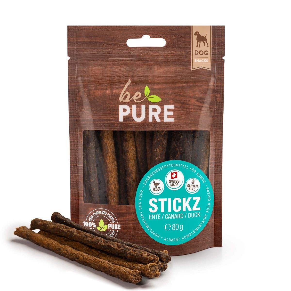 bePure Stickz mit Ente für Hunde (80g)