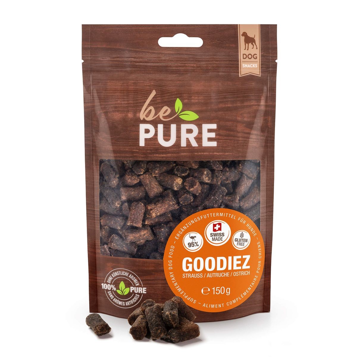 bePure Goodiez mit Strauss für Hunde (150g)