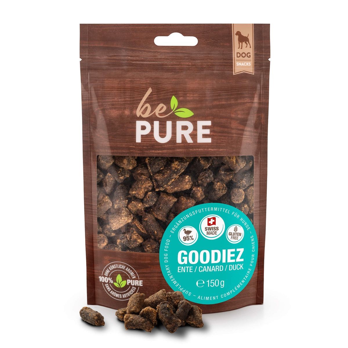 bePure Goodiez mit Ente für Hunde (150g)