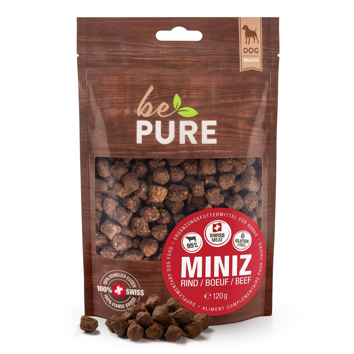 bePure Miniz mit Rind für Hunde (120g)