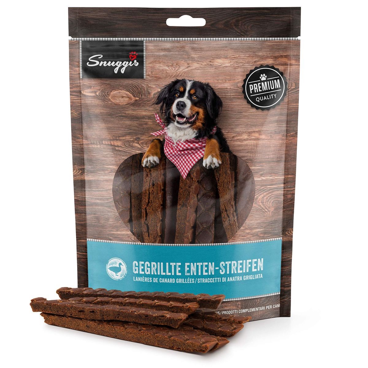 Snuggis Gegrillte Enten​-​Streifen für Hunde (300g)