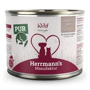 Herrmann’s Reinfleisch Bio​-​Wild, Nassfutter für Hunde (200g)