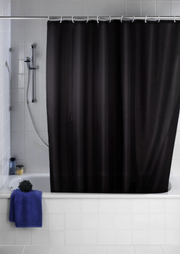 WENKO Duschvorhang schwarz Polyester Anti-Schimmel (1 Stk)
