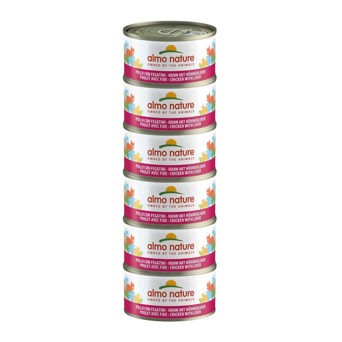 Almo Nature HFC Natural Megapack Nassfutter für Katzen mit Huhn und Leber (6x70g)