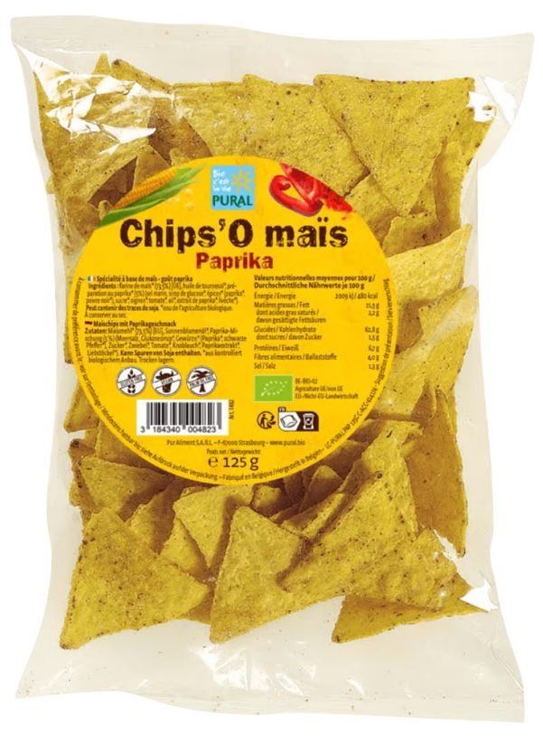 PURAL Mais Rolls Chips Paprika (125g)