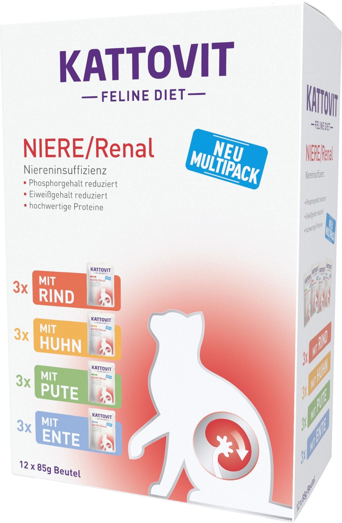 Kattovit Niere​/​Renal Multipack, Nassfutter für Katzen (12x85g)