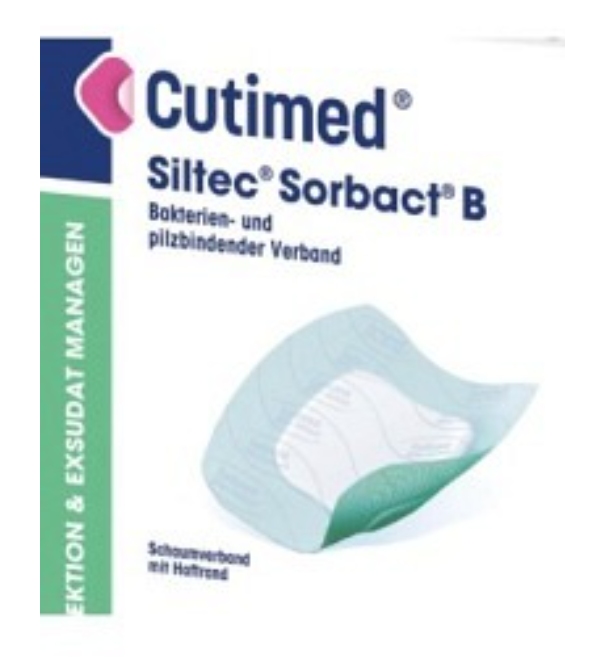 Cutimed Siltec Sorbact B 17.5x17.5cm Sacrum (5 Stk)