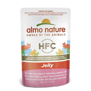 Almo Nature HFC Jelly Thunfisch- & Hühnerfilet mit Schinken, Nassfutter für Katzen (55g)