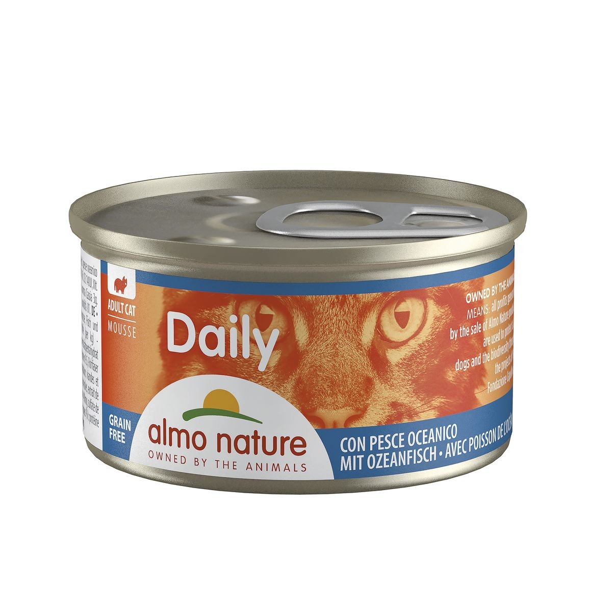 Almo Nature Daily Mousse mit Ozeanfisch, Nassfutter für Katzen (85g)