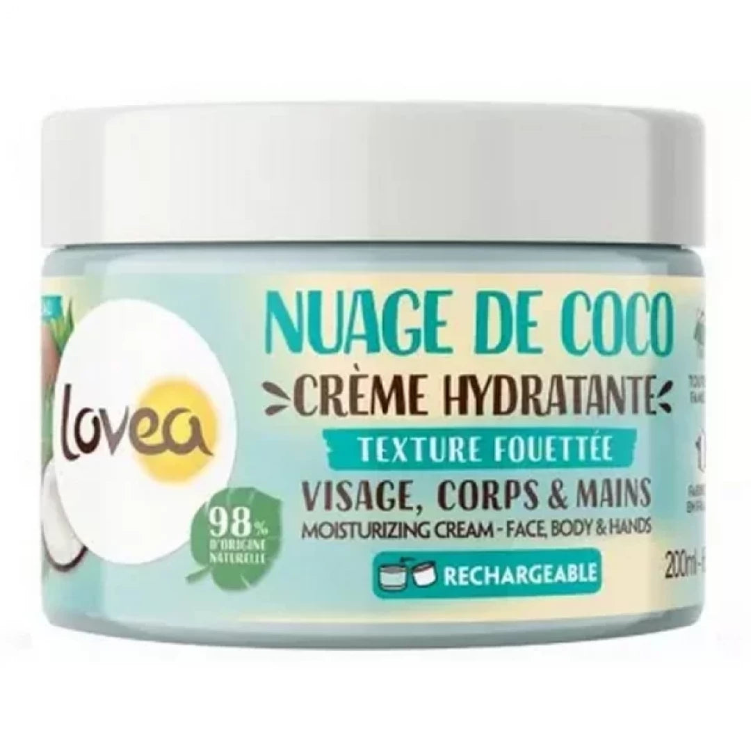 Lovea Feuchtigkeitscreme Nuage de Coco Gesicht, Körper & Hände (200ml)