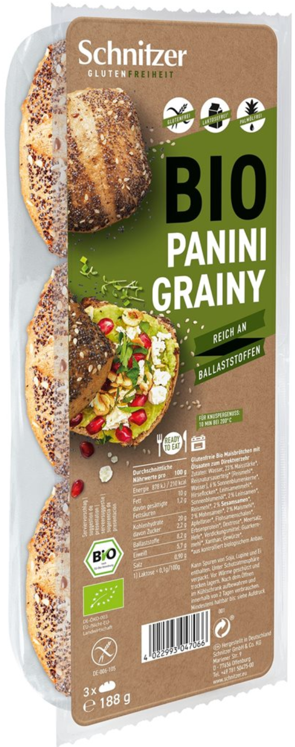 Schnitzer Bio Panini Grainy Beutel (188g)