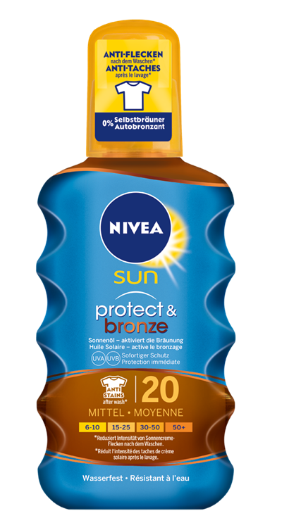 Nivea Sun Protect & Bronze Sonnenöl LSF 20 (200ml)