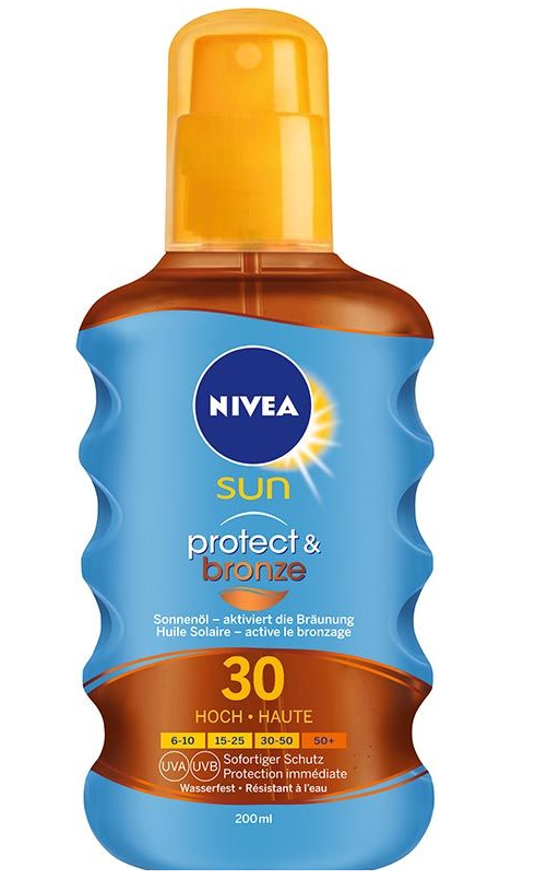 Nivea Sun Sonnenöl Protect & Bronze LSF 30 Spray (200ml)