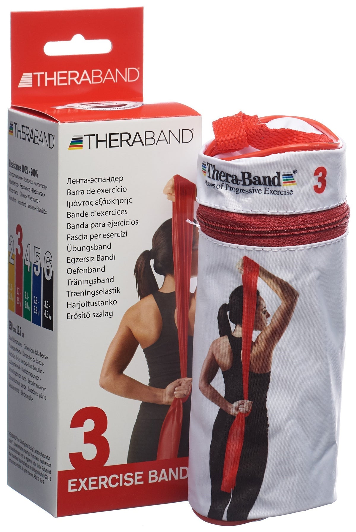 Theraband, rot, mittel stark, 2.5mx12.7cm (1 Stk)
