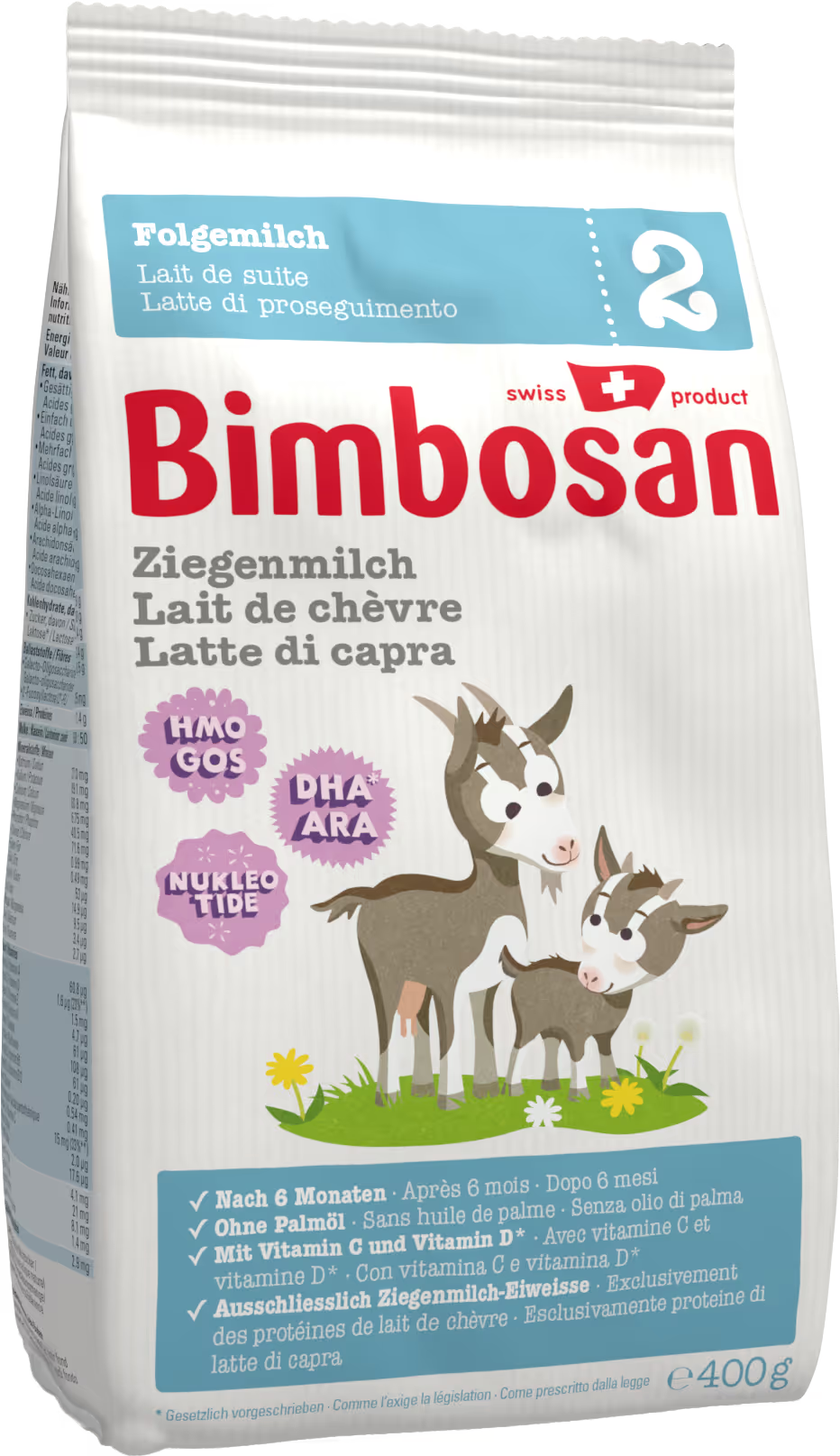 Bimbosan Ziegenmilch 2 Folgemilch Nachfüllung (400g)