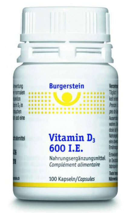 Burgerstein Vitamin D3 600 I.E. (100 Kapseln)