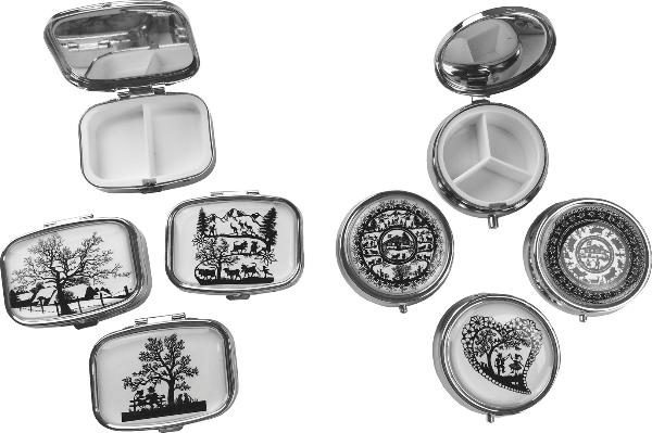 Supair Round Pill Box 3 Compartments Ethno-Line (1 pc)