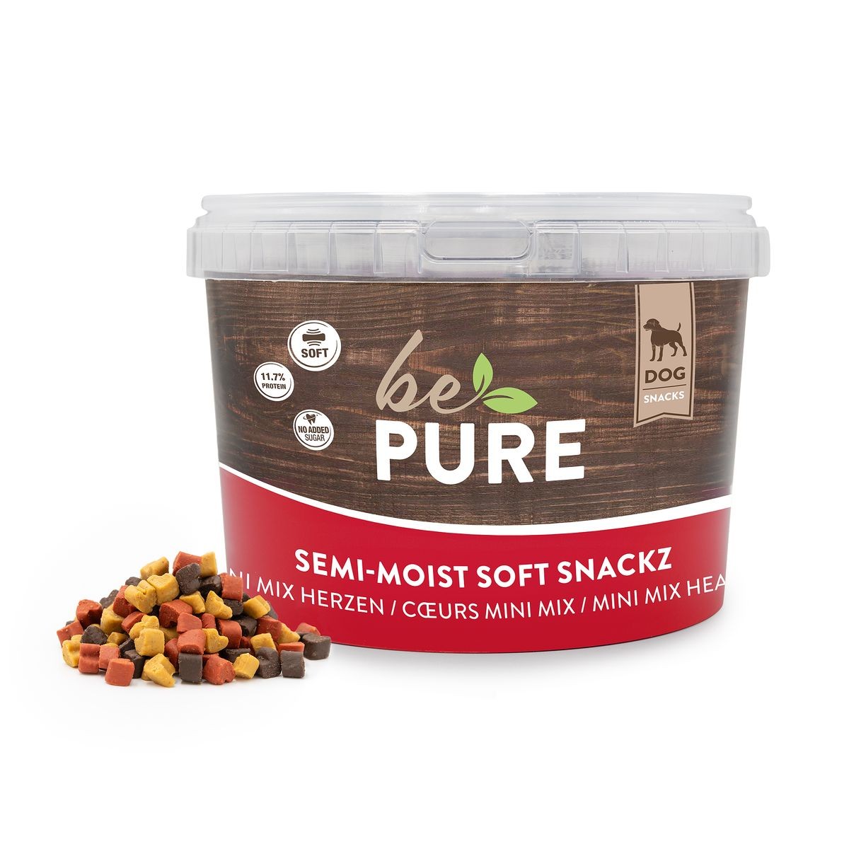 bePure Semi​-​Moist Soft Snackz Mini Mix Hearts (1.8kg)