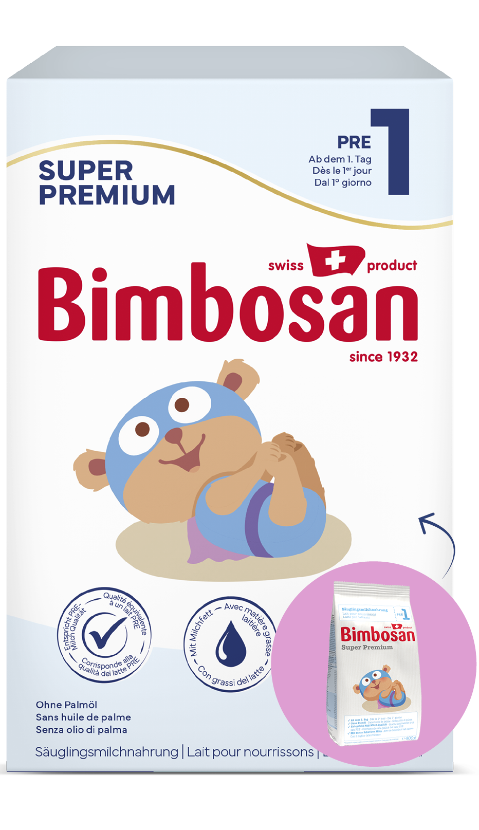 Bimbosan Super Premium PRE-1 Säuglingsmilch (400g)