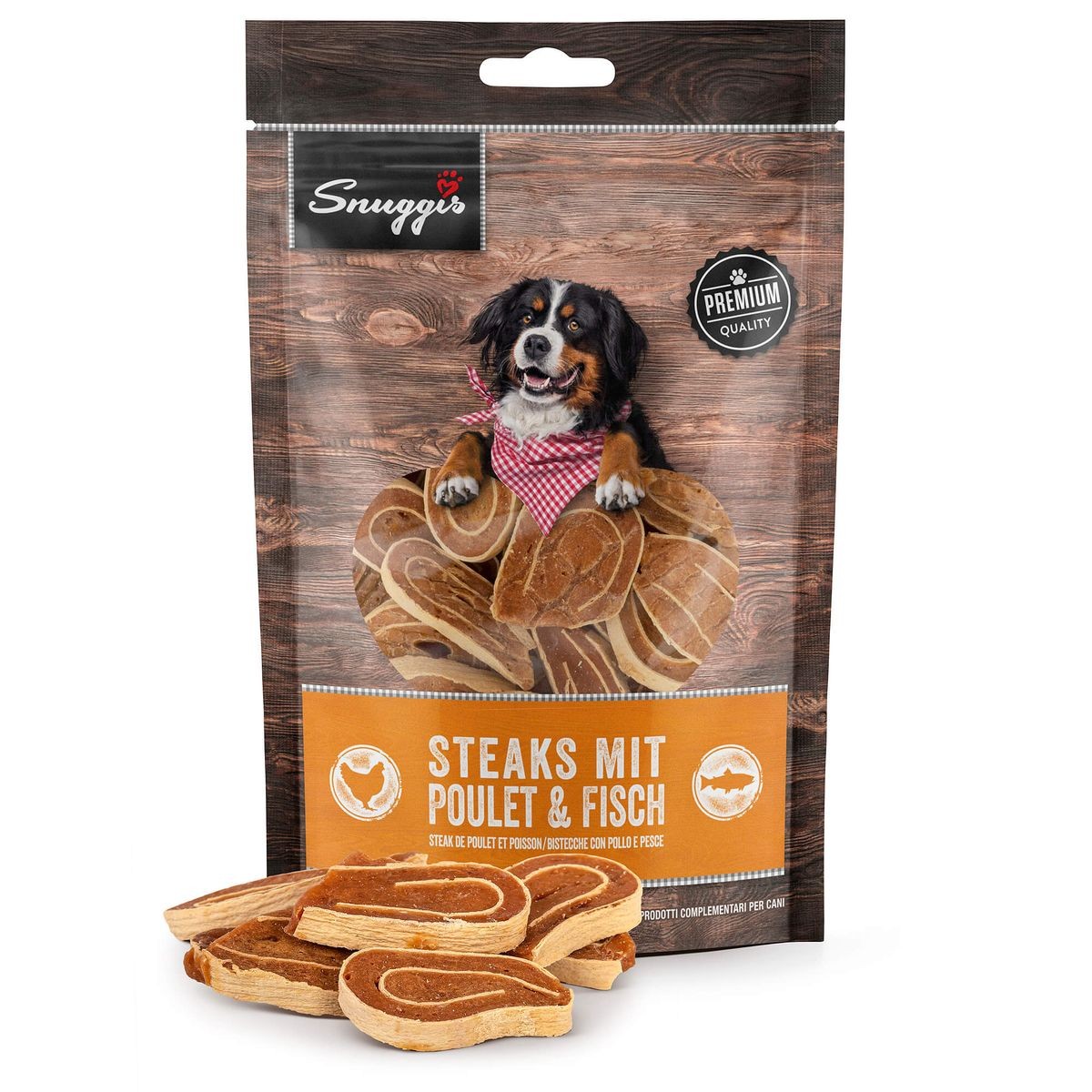 Snuggis Steaks mit Poulet ​& Fisch für Hunde (120g)