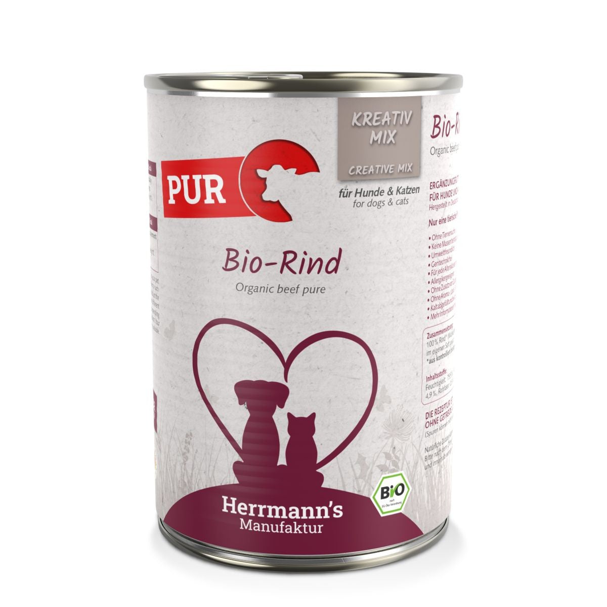 Herrmann’s Kreativ​-​Mix Bio mit Rindfleisch Nassfutter (400g)