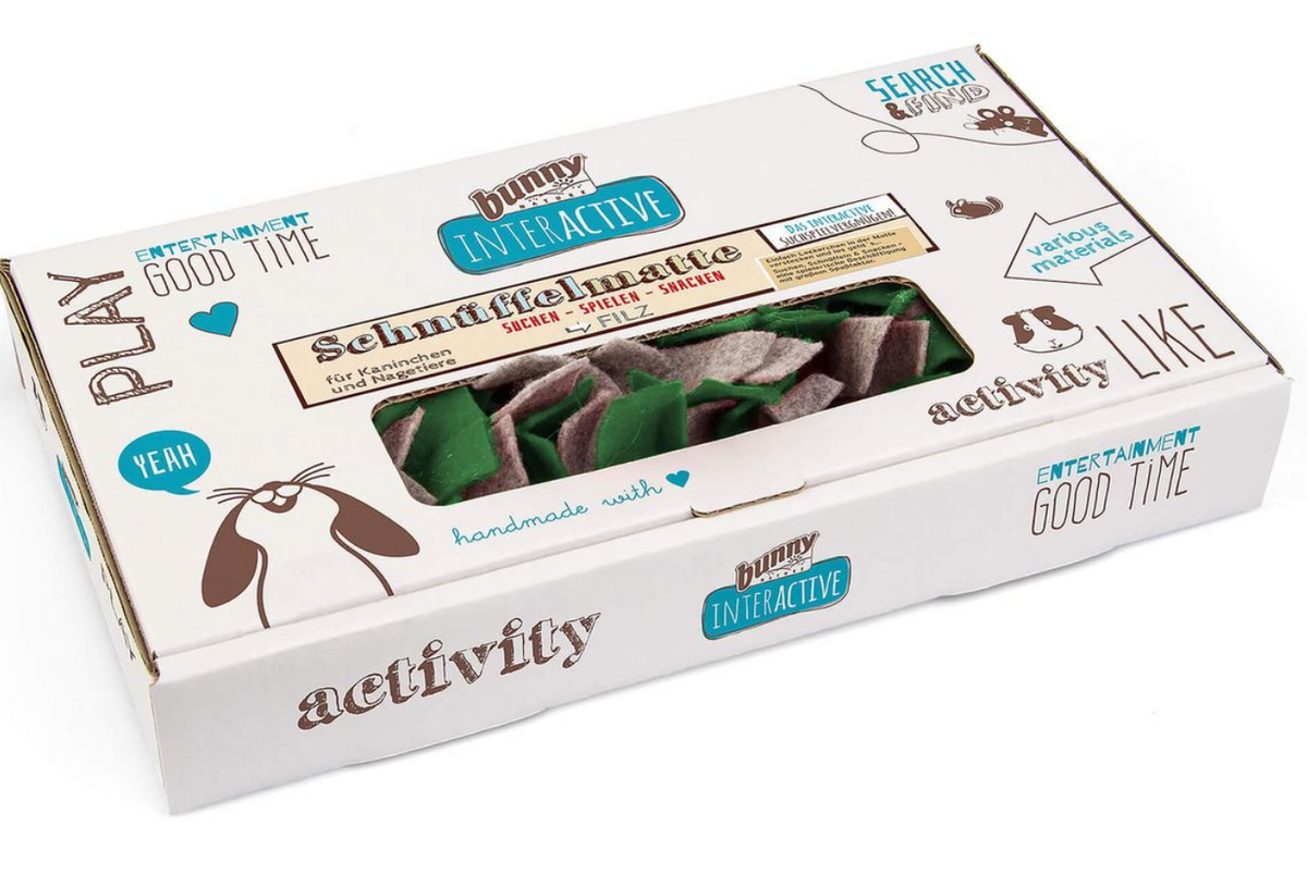 bunny Schnüffelmatte Filz in grün ​/ grau (1 Stk)