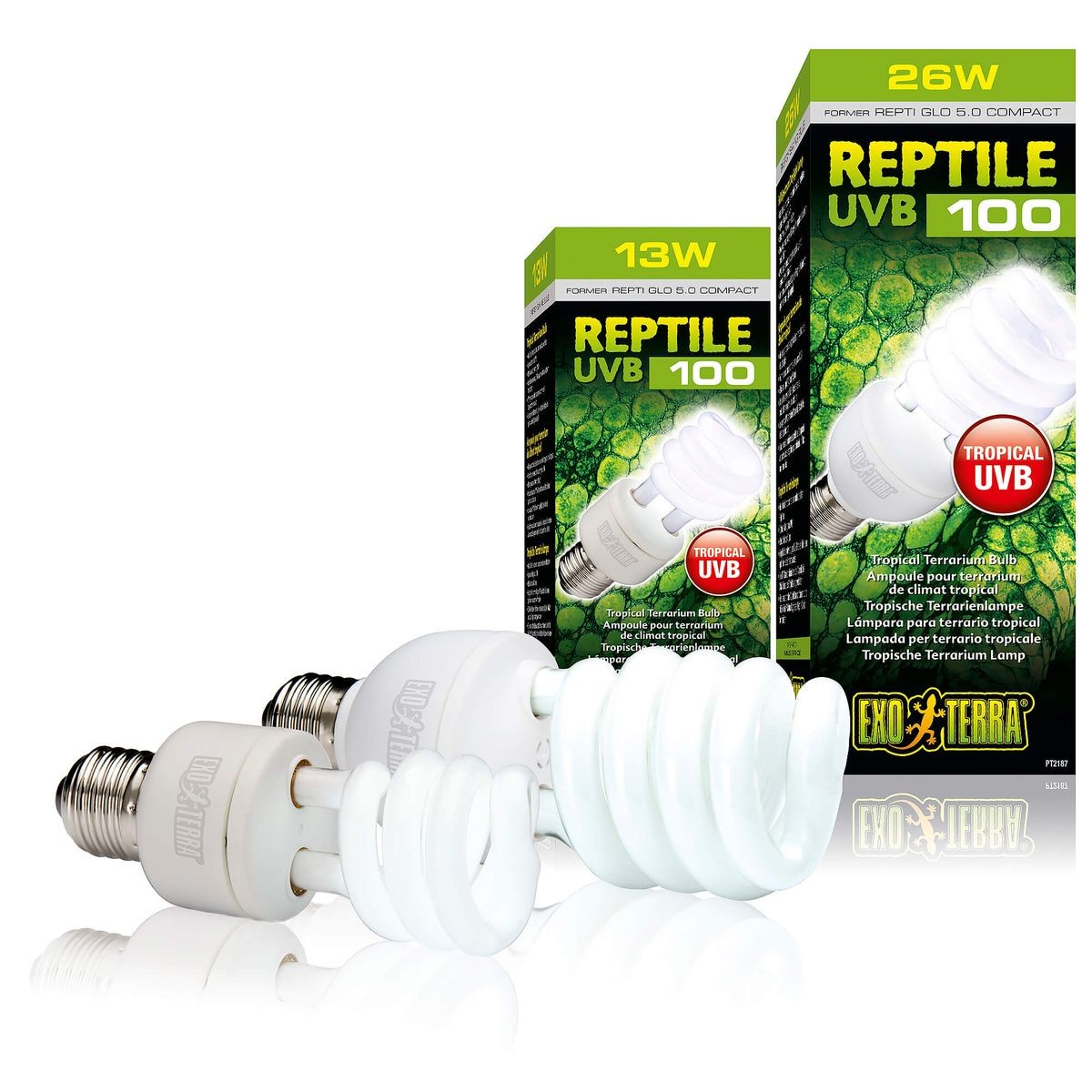 Exo Terra Reptile UVB100 (E27) Lampe für tropische und subtropische Reptilien, 13W (1 Stk)