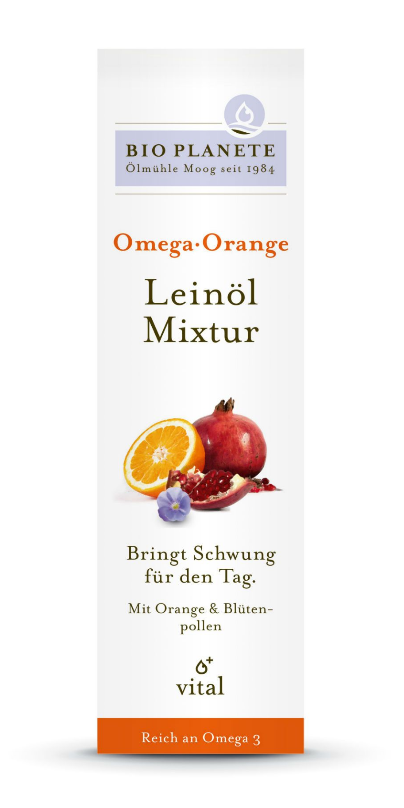 BIO PLANETE Omega Orange Leinöl Mixtur (100ml)
